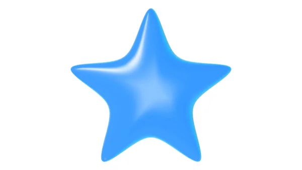Étoile Bleue Sur Fond Couleur Rendre Illustration Étoile Pour Prime — Photo