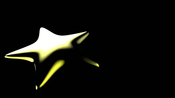 Žlutá Hvězda Barevném Pozadí Vykreslení Ilustrace Zlaté Hvězdy Pro Prémie — Stock fotografie