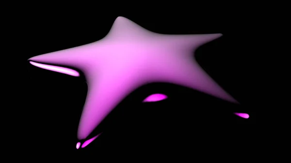 Фіолетова Зірка Кольоровому Фоні Рендери Ілюстрація Золотої Зірки Преміум — стокове фото