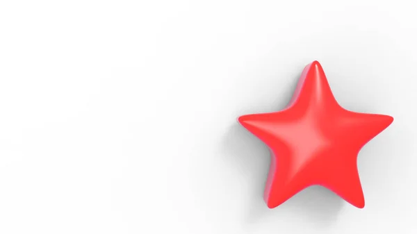 色背景に3次元の赤い星 プレミアムのための黄金の星のレンダリングとイラスト — ストック写真