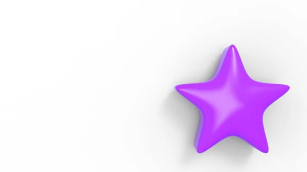 Violet Star Color Background Render Illustration Golden Star Premium — Stock Photo, Image