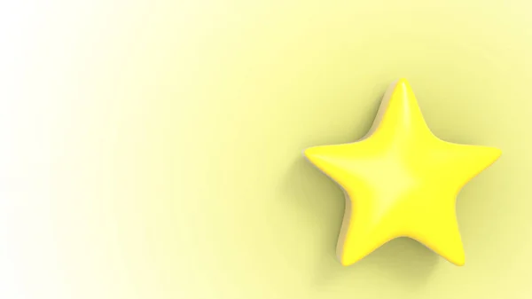 Estrella Amarilla Sobre Fondo Color Representación Ilustración Estrella Dorada Para — Foto de Stock