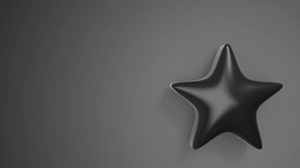 Szara Gwiazda Tle Koloru Renderowanie Ilustracja Złotej Gwiazdy Dla Premii — Zdjęcie stockowe
