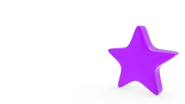 Violet Star Color Background Render Illustration Golden Star Premium — Stock Photo, Image