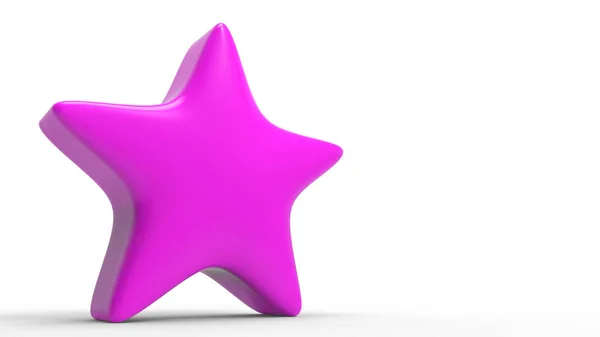 Фиолетовая Звезда Цветном Фоне Рендеринг Иллюстрация Золотой Звезды Премиум Класса — стоковое фото