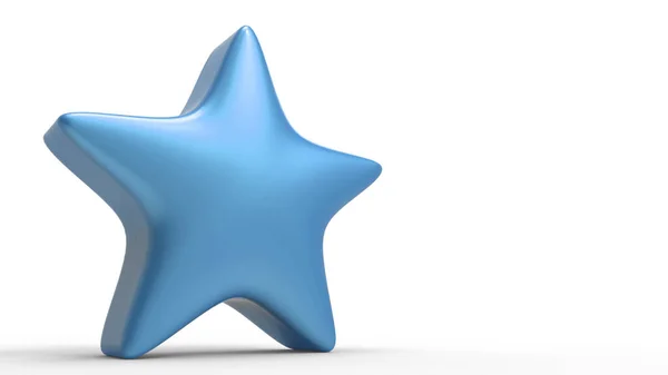 Estrella Azul Sobre Fondo Color Representación Ilustración Estrella Dorada Para — Foto de Stock