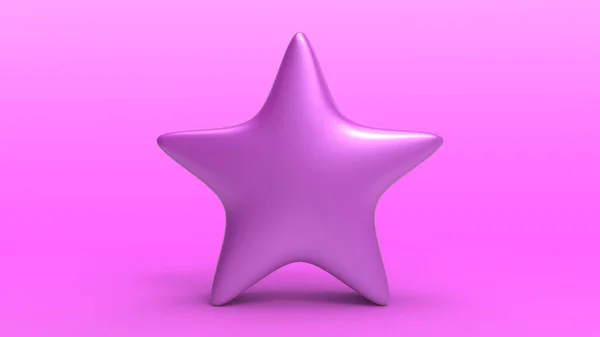 Фіолетова Зірка Кольоровому Фоні Рендери Ілюстрація Золотої Зірки Преміум — стокове фото