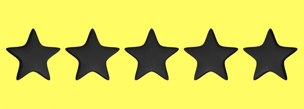 Fünf Gelbe Sterne Auf Farbigem Hintergrund Verleih Und Illustration Des — Stockfoto