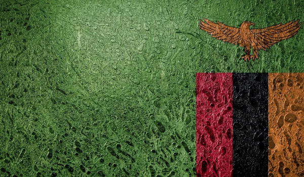 Soyut Zambiya Bayrağı — Stok fotoğraf