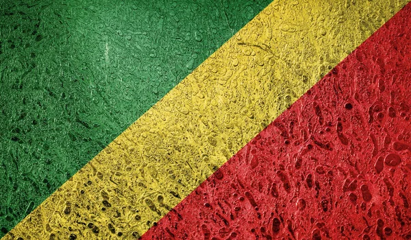 Soyut Bayrak Kongo Afrika Cumhuriyeti — Stok fotoğraf