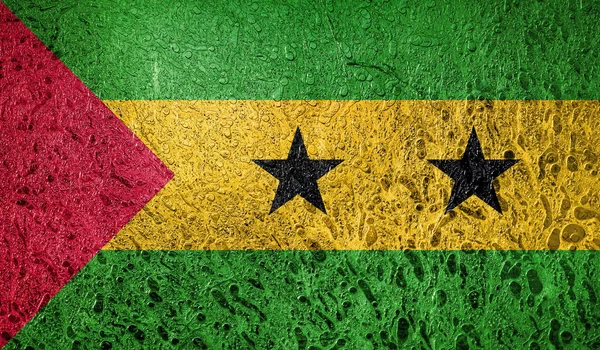Abstracte Vlag Van Sao Tomé Principe Afrika — Stockfoto