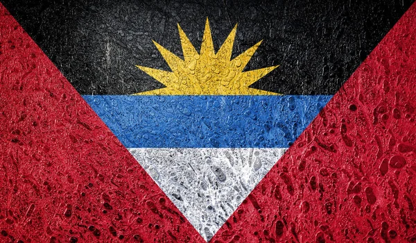 Abstracte Vlag Van Antigua Barbuda — Stockfoto