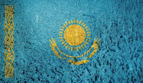 Streszczenie Flaga Kazachstanu — Zdjęcie stockowe