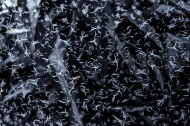 Pencere camına Frost desenleri yakın çekim