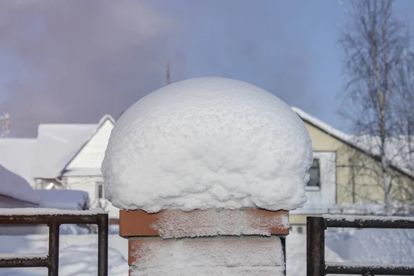 Snöiga Kupolen Stängslet — Stockfoto