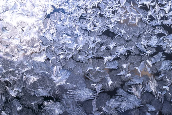 Frozen Pattern Glass Blue — Stock Photo, Image