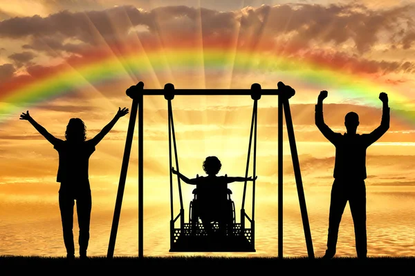 Konzept des Lebensstils von Kindern mit Behinderungen und ihrer Unterstützung — Stockfoto