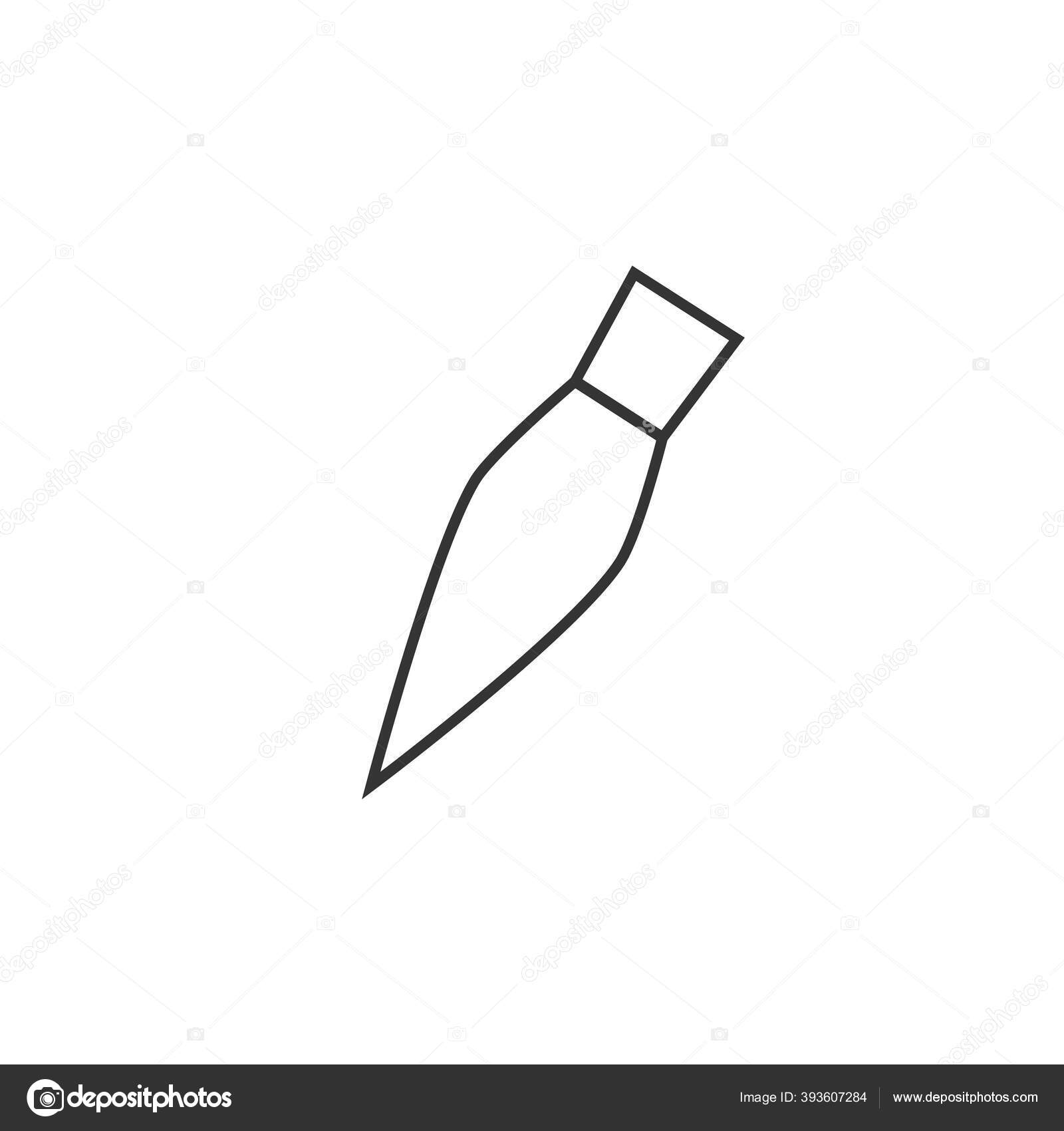 Ikon Pisau Berburu Vektor Abu Abu Padat Stok Vektor C Markstock 393607284