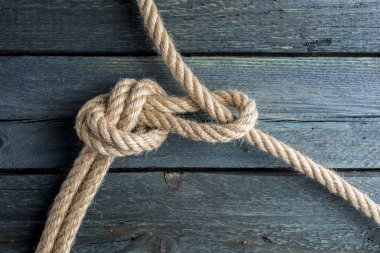 Rope loop. Rope knot.
