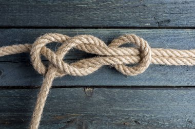 Sheet Bend Double. Rope node.