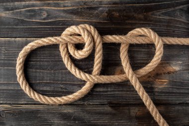 Taut-Line Hitch Knot. Rope node.