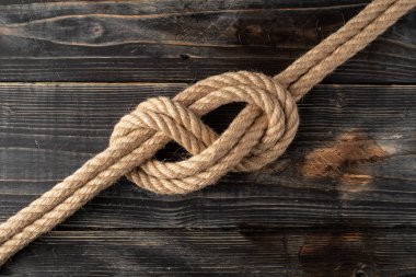 Double Figure Eight knot. Rope node