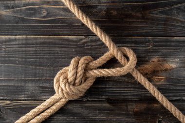 Rope loop. Rope knot.