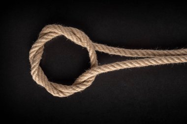 Triple Overhand Knot. Rope node