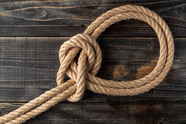 Bowline on Bight Knot. Rope node.