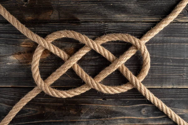 Double Carrick Bend. Rope knot