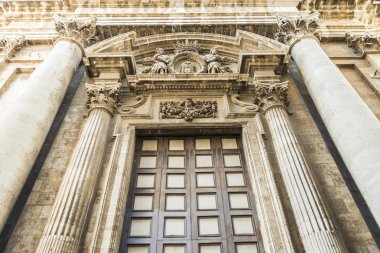 Cephe bir Sarayı Piazza Duomo eski şehir tarihi şehir Siracusa Sicilya, İtalya