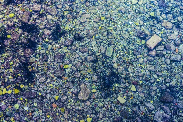 Krystalicznie Czyste Morze Skał Obok Promenady Jako Streszczenie Tła Syrakuzach — Zdjęcie stockowe