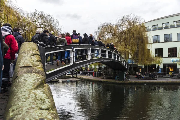Londres Inglaterra Reino Unido Diciembre 2017 Puente Abarrotado Sobre Regent — Foto de Stock