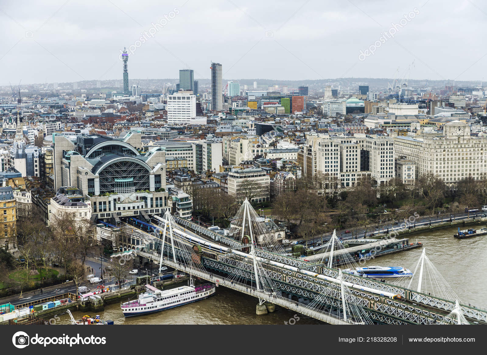 Hungerford Bridge Also Called Charing Cross Bridge Charing