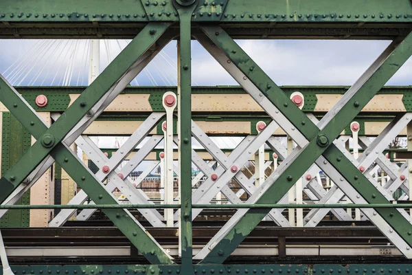 Metal Bridge Railway Many Tracks River Thames London England United — Stock Photo, Image