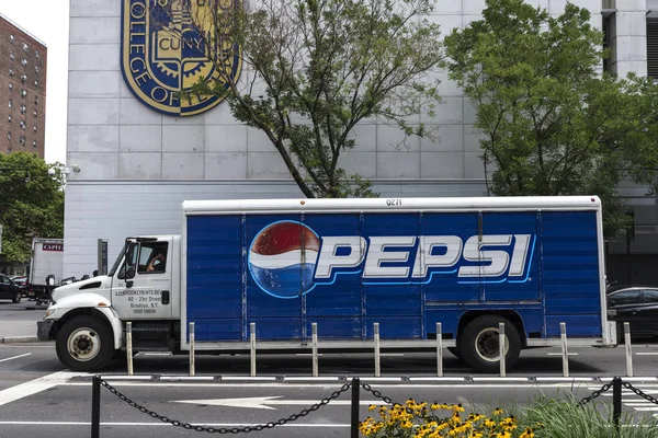 New York City, USA - July 26, 2018: Pepsi delivery truck on a street in New York City, USA