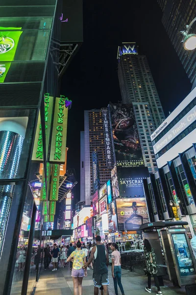 New York City Verenigde Staten Juli 2018 Times Square Nacht — Stockfoto