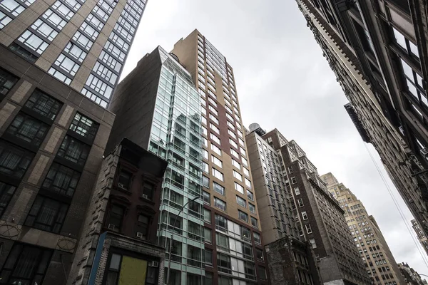 Fachada Arranha Céus Modernos Clássicos Manhattan Nova York Eua — Fotografia de Stock