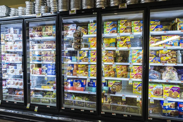 New York Usa Luglio 2018 Cibo Congelato Supermercato Harlem Manhattan — Foto Stock