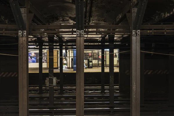 Nova Iorque Eua Julho 2018 Perspectiva Uma Estação Metrô Nova — Fotografia de Stock