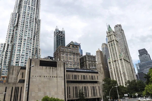 New York États Unis Juillet 2018 Façade Gratte Ciel Moderne — Photo