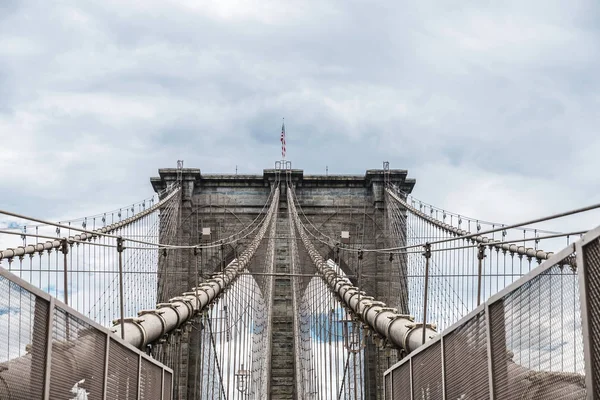 Άποψη Της Γέφυρας Του Μπρούκλιν Στη Νέα Υόρκη Ηπα — Φωτογραφία Αρχείου