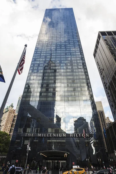 Nueva York Estados Unidos Julio 2018 Fachada Del Millennium Hilton — Foto de Stock