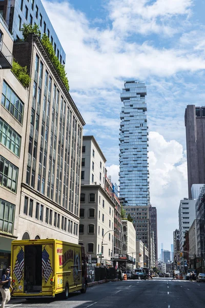 New York City Usa July 2018 Facade Modern Skyscraper Leonard — Stock Photo, Image
