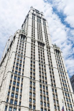 New York City, Amerika Birleşik Devletleri - 27 Temmuz 2018: Cephe Woolworth Binası Manhattan New York City, Amerika Birleşik Devletleri