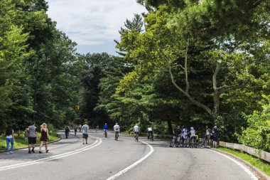 Bisikletçiler Central Park, New York City, Amerika Birleşik Devletleri