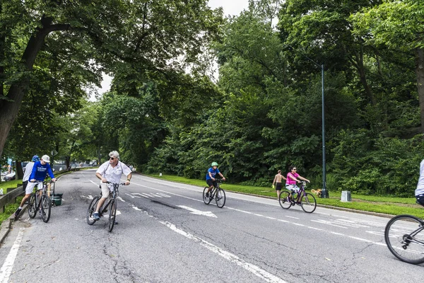 Ciclistas en Central Park, Nueva York, Estados Unidos —  Fotos de Stock