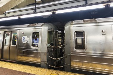 New York City, ABD Metro İstasyonu Tren arabası