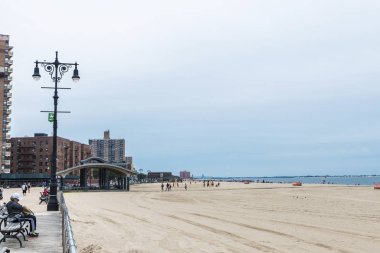 New York City 'deki Coney Island Beach Promenade, ABD