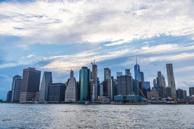 Manhattan 'da gökdelenler silueti, New York, ABD
